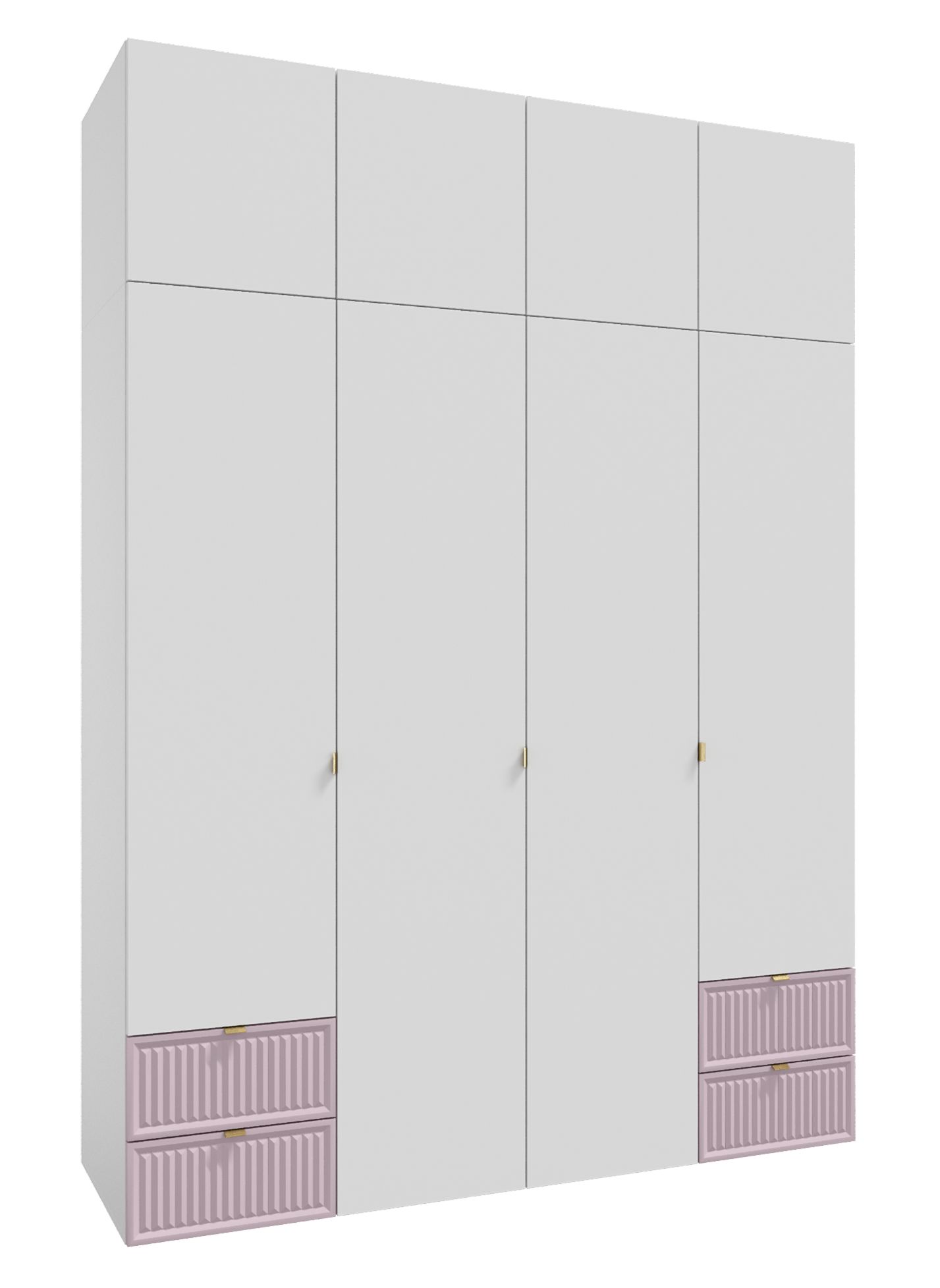 Антресоль Окленд ,четырехдверный ,Белый  